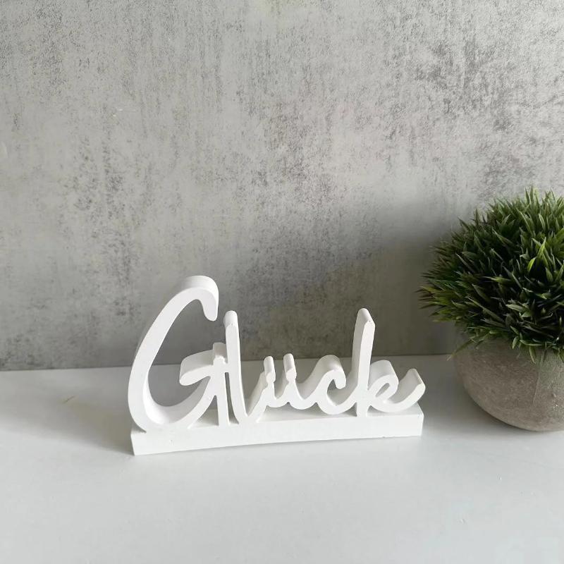 Alphabet Good luck and Happiness Silicone mold Alphabet furniture arrangement Gypsum mold Resin casting mold making kit