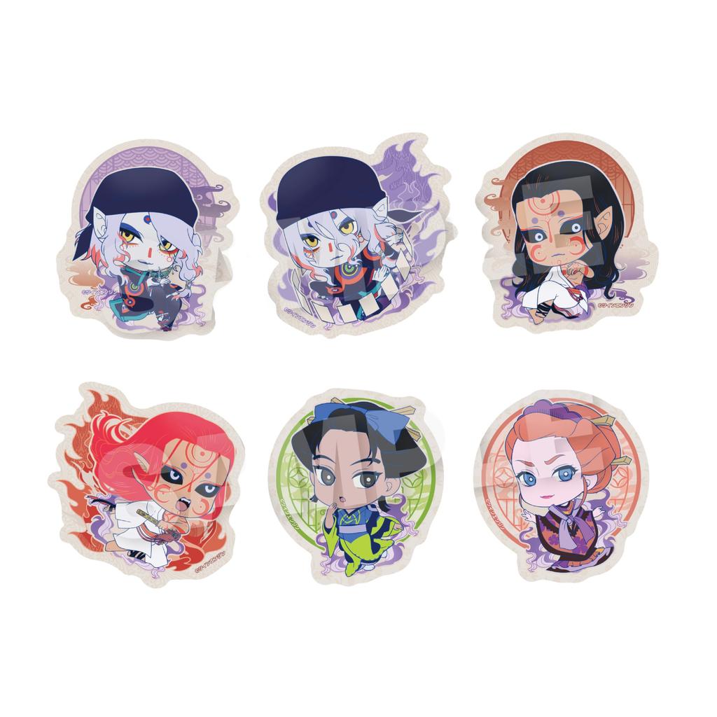 Mononoke the Movie Chapter 2 Fire Rat Trading Stickers Box of 6 Die-Cut