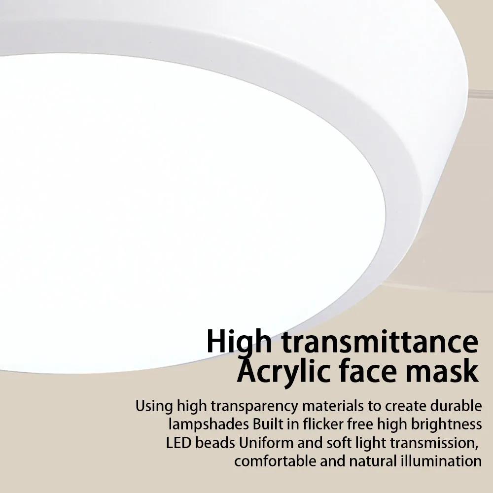 42cm 33w Retractable Ceiling Fan Light Socket Fan Light with Remote Control 3 Speed Settings Dimmable 3000-6500k Light for Room