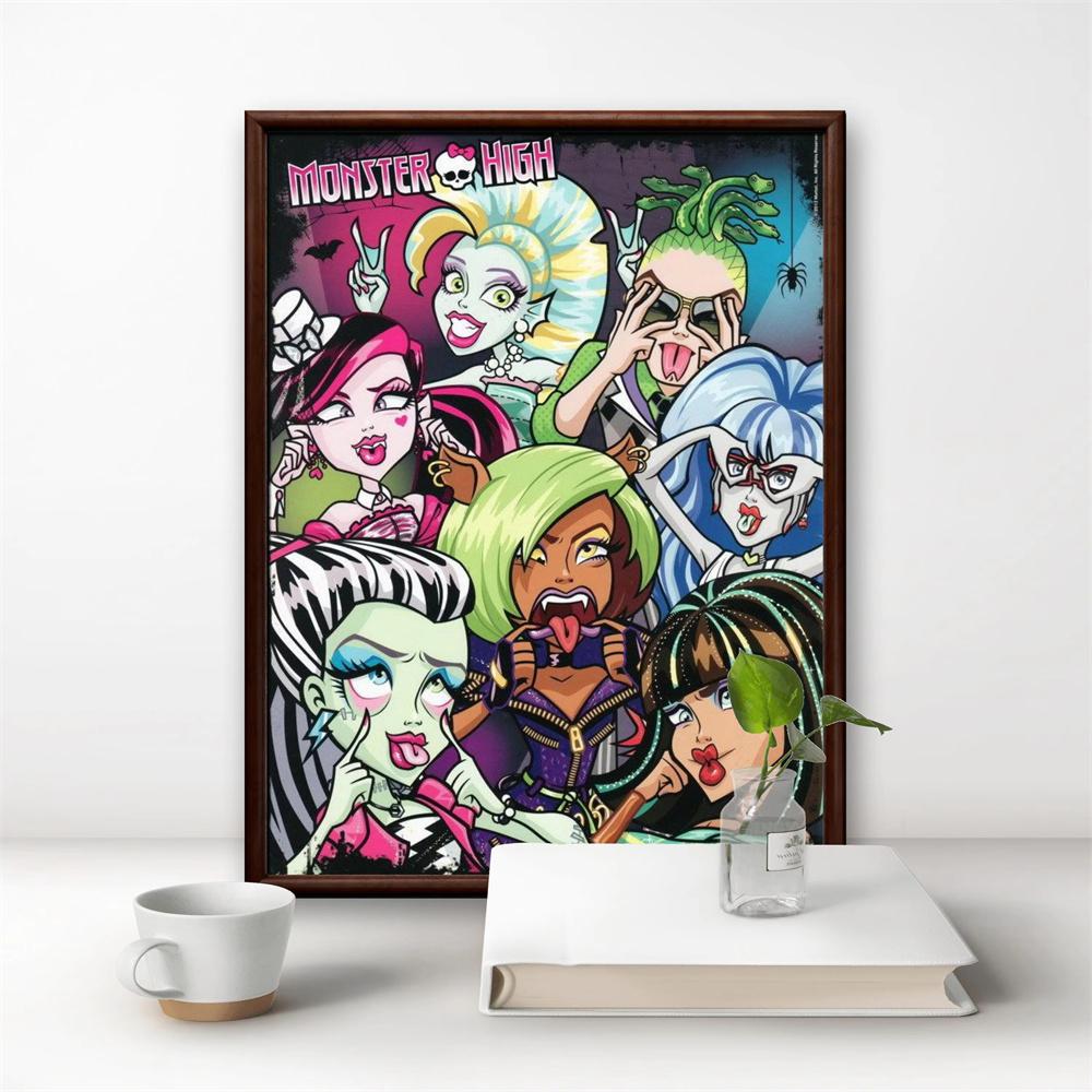 M-Monster H-High Cartoon Diamond Painting Kit Diamond Embroidery Cross Stitch Handmade Art Gift Crafts Home Decor Children Gift