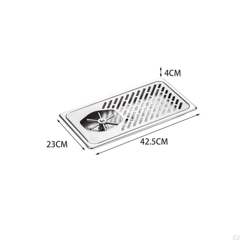 Stainless Steel Pitcher Rinser Removable Tray Bar Sink Glass Cleaner Quick