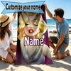 Personalisierter Marilyn Monroe Strandtuch mit individuellem Namen, für Reise, Camping, Strandparty, Heimdekoration, Geburtstagsgeschenk für Familie & Freunde