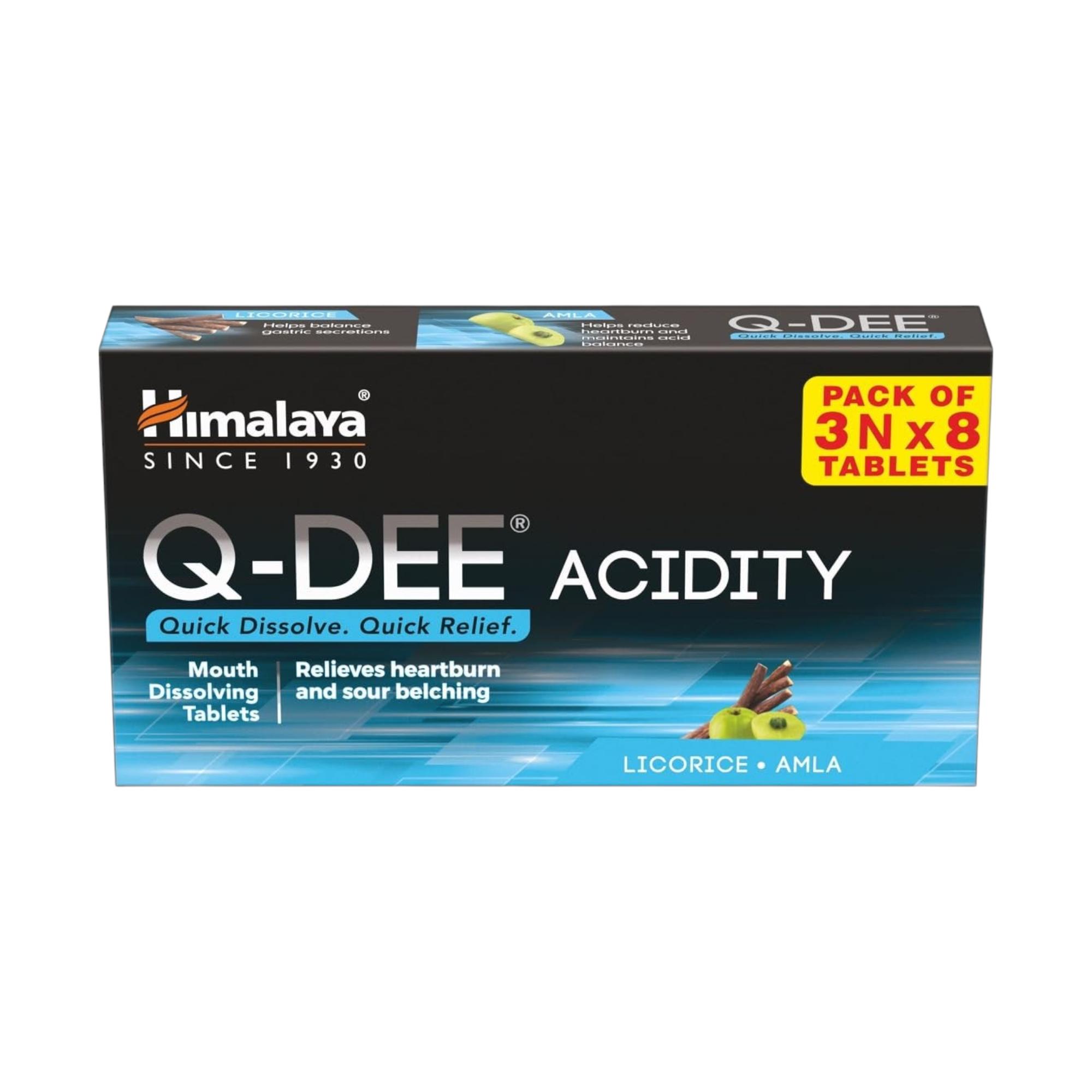

Himalaya Q-DEE Acidity Mouth Dissolving Tablets 24 Count Quick Relief Hyperacidity