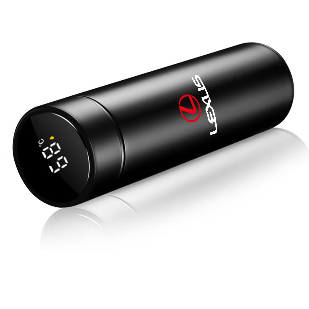 For Lexus FSPORT IS200 ES300h ct200h 500ml Stainless Steel Car Styling Thermos Mug Smart Thermal Cup Temperature Display Bottle AFG1