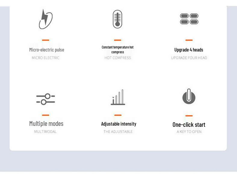 Multifunctional 4-Head Neck and Cervical Spine Heating Massage Instrument