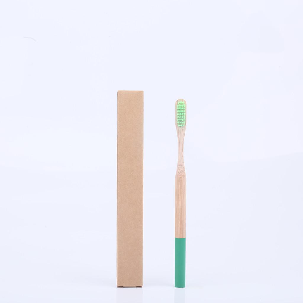 Bamboo Toothbrush Adult Bamboo Charcoal Soft Bristle With Round Handle For Oral Care