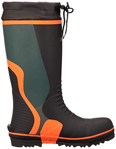 Okamoto Wild Wolf Safety Boots with Steel Toe Cap and Puncture Resistant Plates, RMT-73043, Men's, Green, Size 25cm