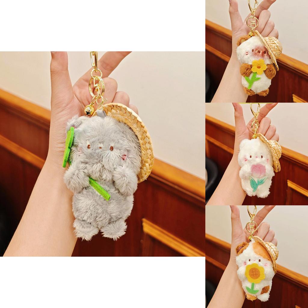 Garden Cat Plush Keychain With Cute Cartoon Design For Collectors And Gifts