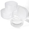 Square Shape Makeup Cotton Dispenser Plastic Storage Box Clear Compact Design Secure Closure For Vanity Countertop Organization