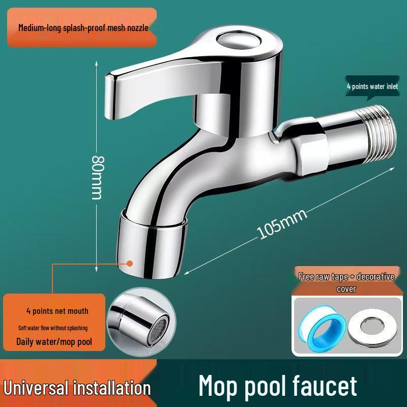 High-Quality Copper Dual-Control Washing Machine Faucet with Double Outlets
