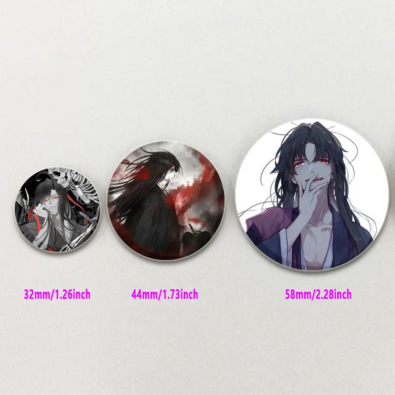 32/44/58mm Anime Mo Dao Zu Shi Brosche Wei Wuxian Anstecknadel Handgemacht Zinn Anstecknadel Anstecknadel für Rucksack Kleidung Schmuckzubehör Geschenke