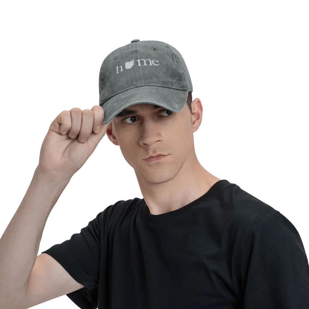 Cotton Denim Cap Home In Ohio State Baseball Dad Cap Adjustable Classic Sports for Men Women Hat Gray One Size