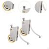 2 Pieces Sliding Patio Door Roller Assembly Copper Wheel Hardware for Wood Wardrobe Multipurpose