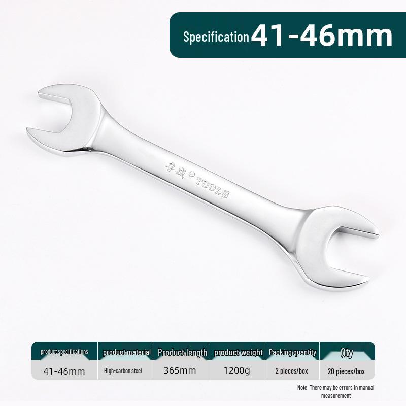 Ruwei Tools Double-Ended Mirror Finish Open-End Wrench, 8-10mm, Multi-Size