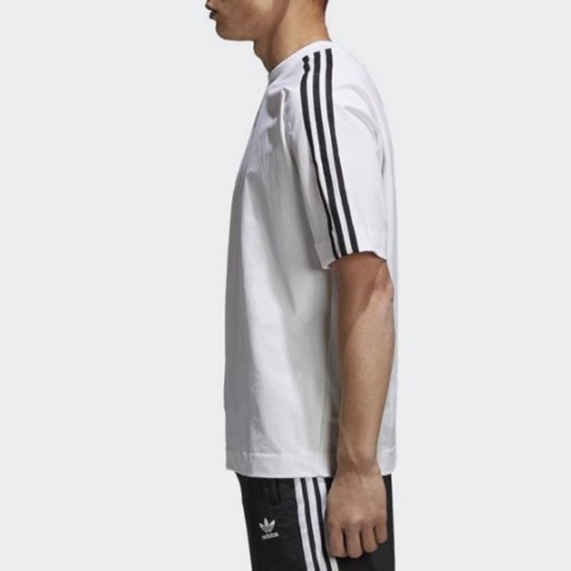 Adidas Originals Warm-Up Tee With Trefoil And 3-Stripes Men Tops White CW1217