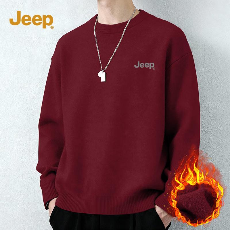 

JEEP Men s Thickened Knit Sweatshirt 2XL