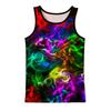 Colorful Graffiti Men's Vest Summer Street Casual Comfortable Sleeveless Sports T-Shirt Y2K Top
