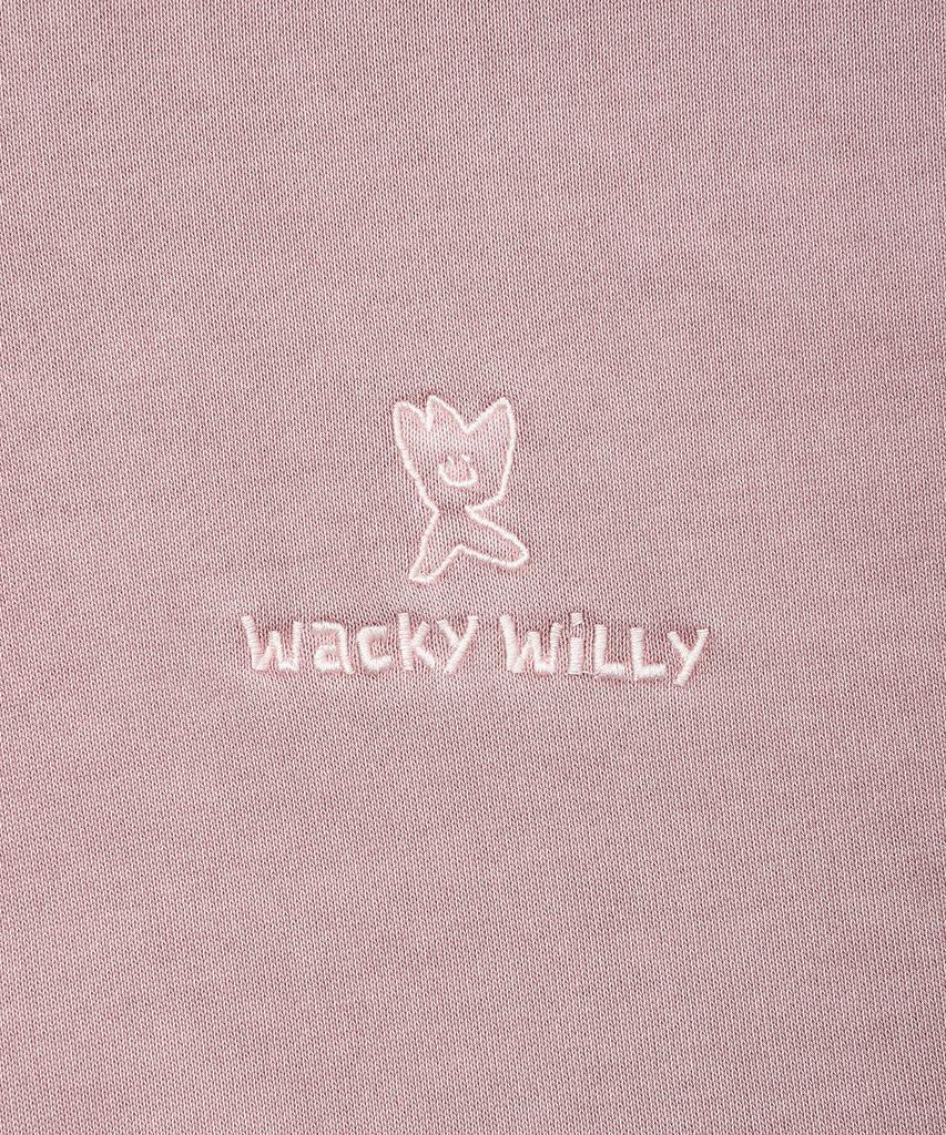 Wacky Willy Pigment Zip-Up Hoodie Pink
