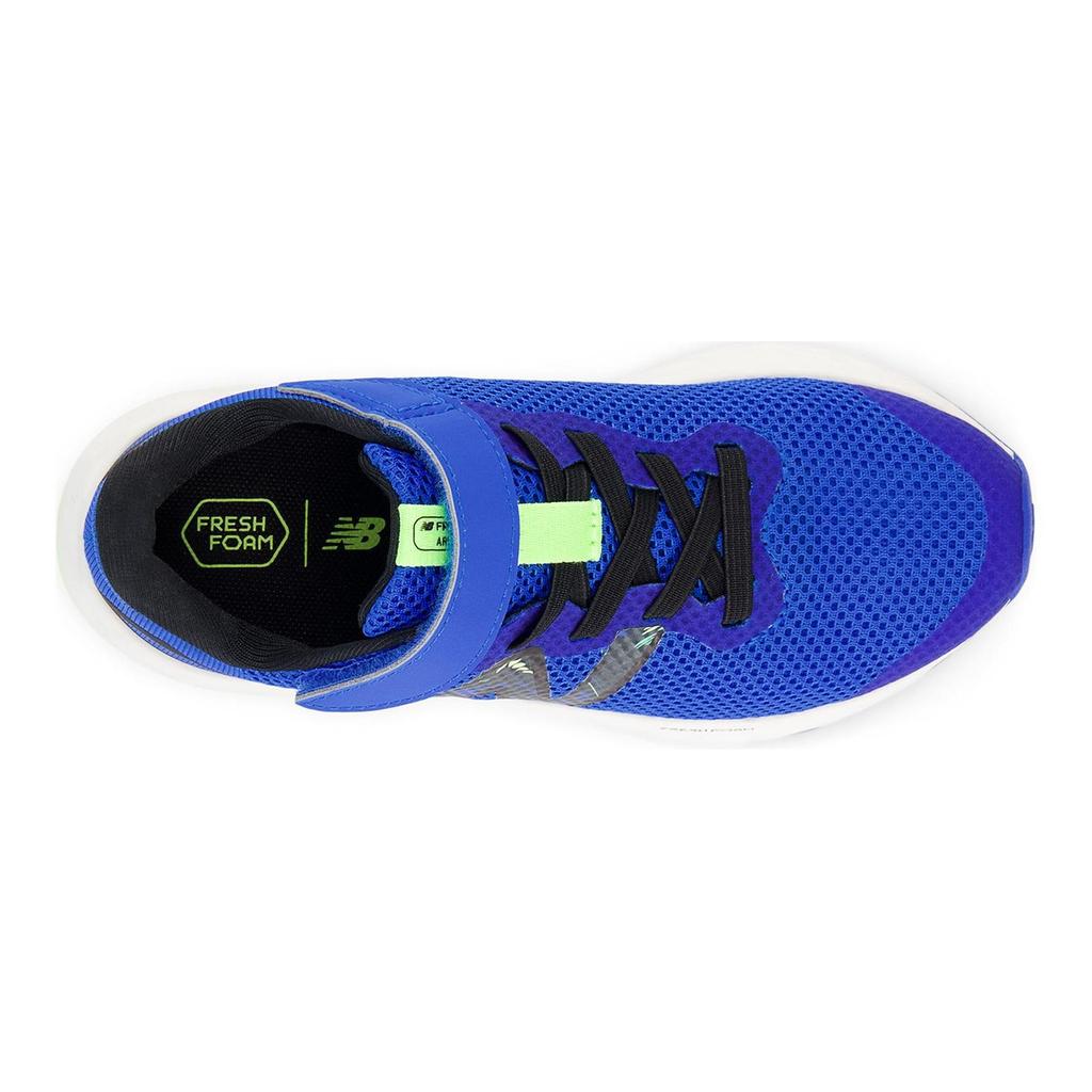 New Balance Fresh Foam Arishi v4 Bungee Lace Top Strap Little Kid Blue Oasis Kids Sneakers Black Bleached-Lime-Glow PAARIPB4