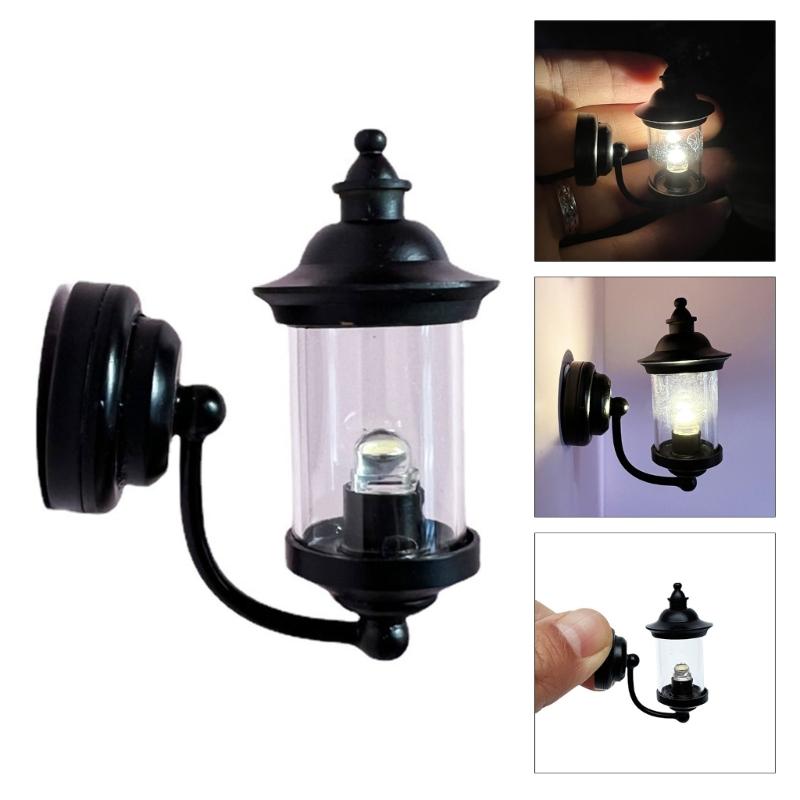 Wandleuchte Schlafzimmer Wandlampe Miniatur Möbelmodell Puppenhäuser Zubehör Realistische Beleuchtung Spielzeug Spielset 1:12