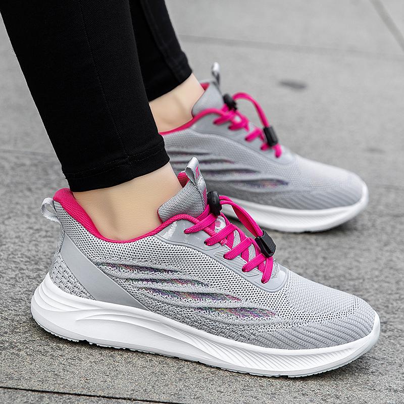 Brand Spring and Autumn Non-slip Lightweight Walking Shoes Casual Sports Breathable Mom Shoes