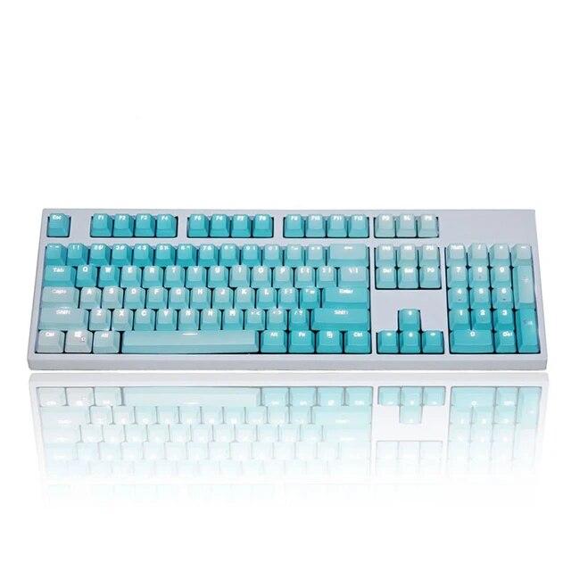 Barvy duhového přechodu Mechanická klávesnice Klávesnice PBT Ergonomické 104 kláves Olejivzdorné Náhradní krytky kláves pro dívku
