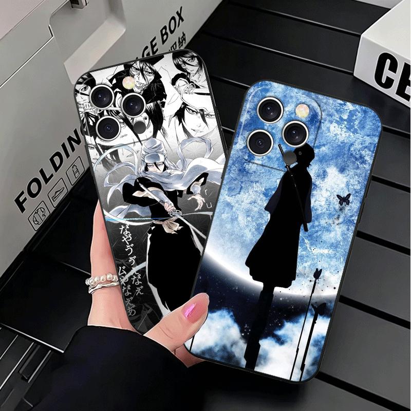Bleach Kuchiki Rukia Soft Phone Case for iPhone 16 16E 17 Air 15 Pro Max 14 Plus 13 Mini 11 12 7 Black Cover Back Shell