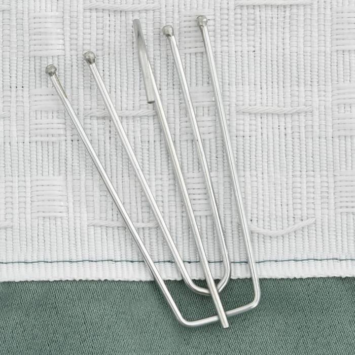 VidaXL Rideaux occultants aspect lin avec crochets 2pcs Vert 140x175cm