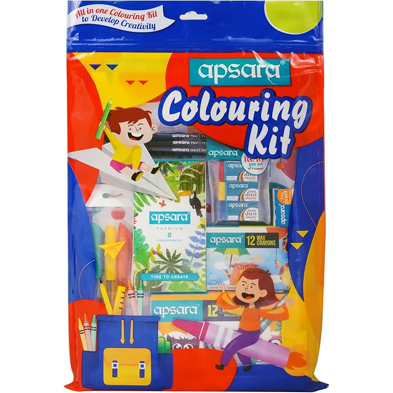 Apsara Colouring Kit | Ideal Gift Pack | Colouring Kit For Children | Kids Gifting Set | Complete Drawing Set | Fun Birt 81