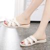 Summer Fashion Beef Tendon One-word Drag Non-slip Soft Bottom Casual Versatile Sandals Outer Wear Women