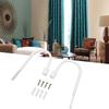 2Pcs Carbon Steel Curtain Tiebacks White Window Curtain Holdbacks Curtain Holders  Home Decoration