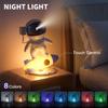 Rocket Astronaut Galaxy Starry Sky Projector: HD Focusing Atmosphere Light for Bedroom