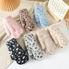1 Pair Winter Mittens Leopard Print Warm Plush Gloves Soft Thickened Cold-Proof Skiing Travel Gloves