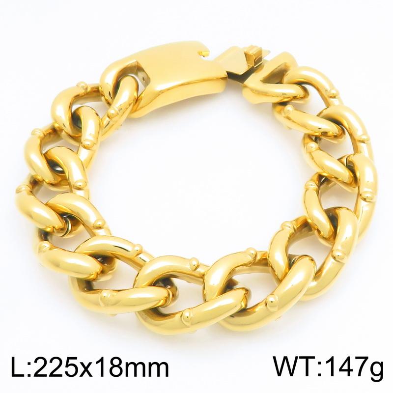 Vintage Bracelets for Man Men's 18MM Width Rivet Cuban Chain Bracelet Cool 316L Stainless Steel Jewelry Gifts for Him Father Dad