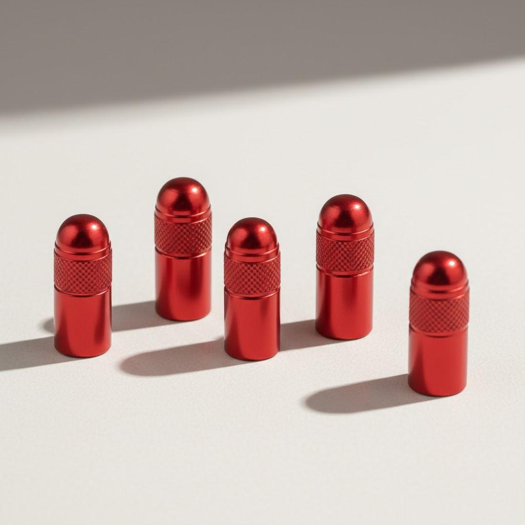 4Pcs Aluminum Tire Valve Stem Caps Bullet Design for Car Truck Wheel Rim Accessories Durable Automotive Parts