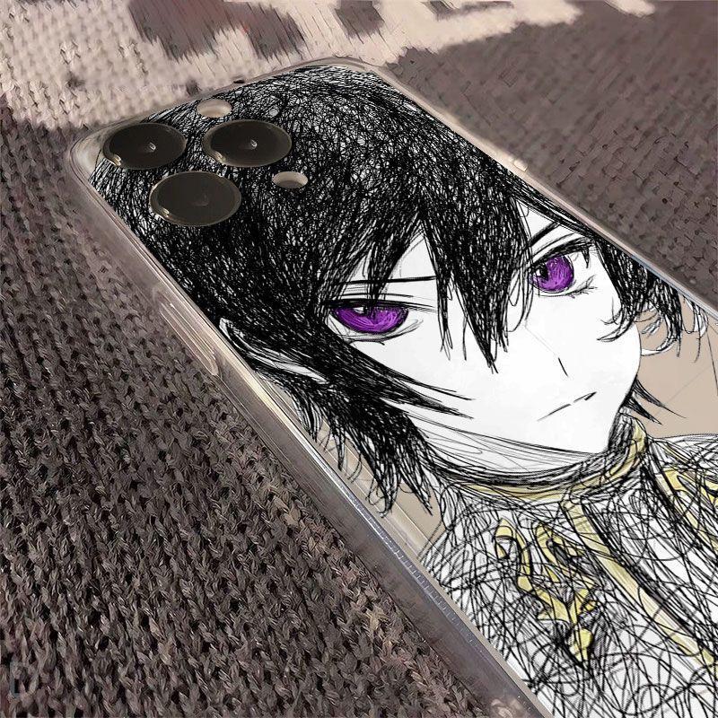 Luxury Comic Code Geass Clear Soft Protection Case For Samsung Galaxy S10 S20 S21 S22 S23 S24 S25 NOTE 10 20 ULTRA Coque Cover