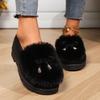 Women Plush Shoes Winter Outdoor Warm Comfortable Slip on Cotton Shoes Lightweight Non Slip Height Increase Casual Flats