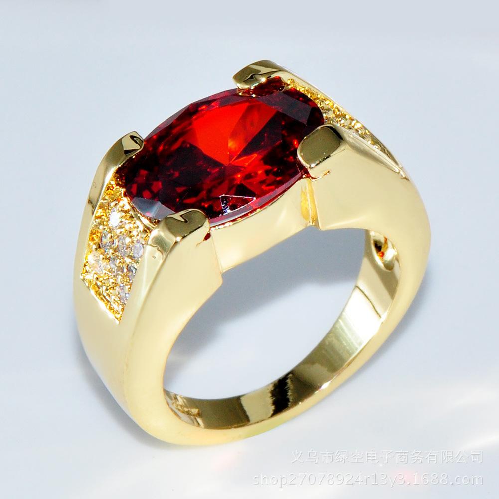 Ring - Diamond-studded Jewelry for Both Men and Women 6 красный