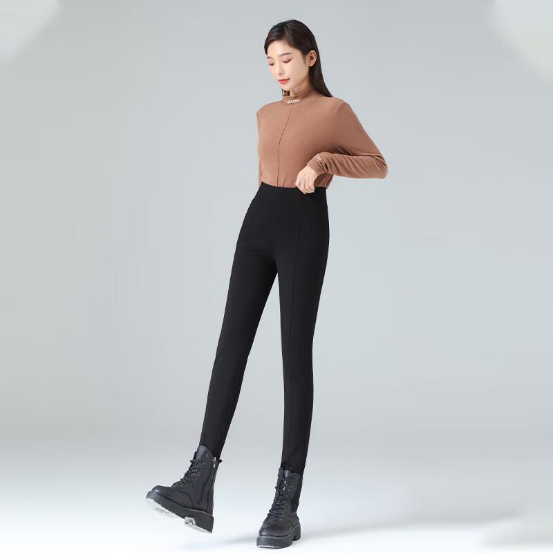 CIMALP Women's High-Waist Slimming Warm Casual Pants