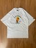 Vintage German Graphic T Shirt XL White Funny Print 90s Cotton Wendel