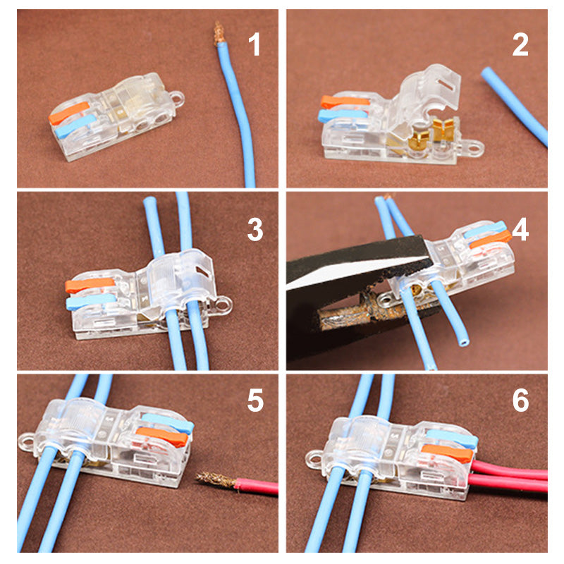 Mini Quick Terminal Block Fast T type Wire Connector Electric Splice Crimp Non Destructive Without Breaking Cable Insulated Line