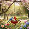 Handcrafted Wild Bird Feeder Heart Shape Hummingbird Feeder Bird Bath Bowl Patio Decoration