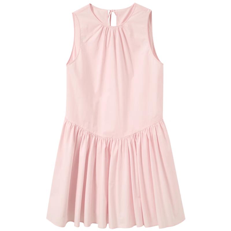 

Sancai Women s Sleeveless Pure Cotton A-Line Mini Dress L