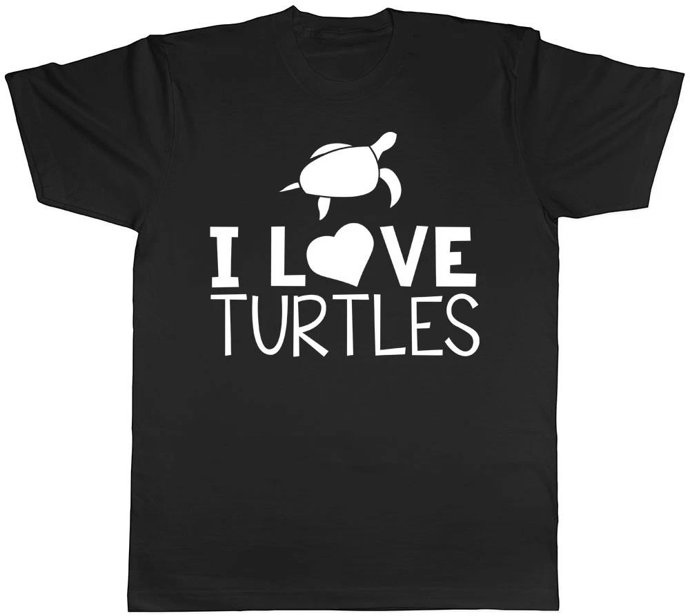 I Love Turtles Mens Womens Ladies Unisex Tee T-Shirt S