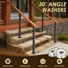 15/30Pcs 30 Degree Angle Beveled Washer Stainless Steel Weatherproof Sturdy Washer for 1/8" 5/32" 3/16" Stair Deck Cable Railing