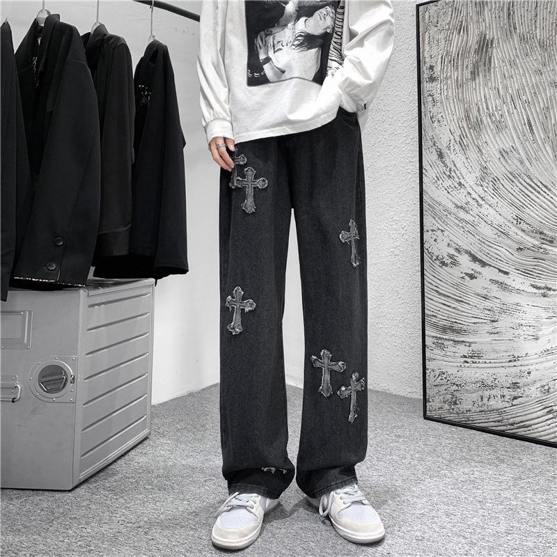 2023 Pánské volné rovné džíny ve stylu Harajuku - Trendy podzimní/zimní móda