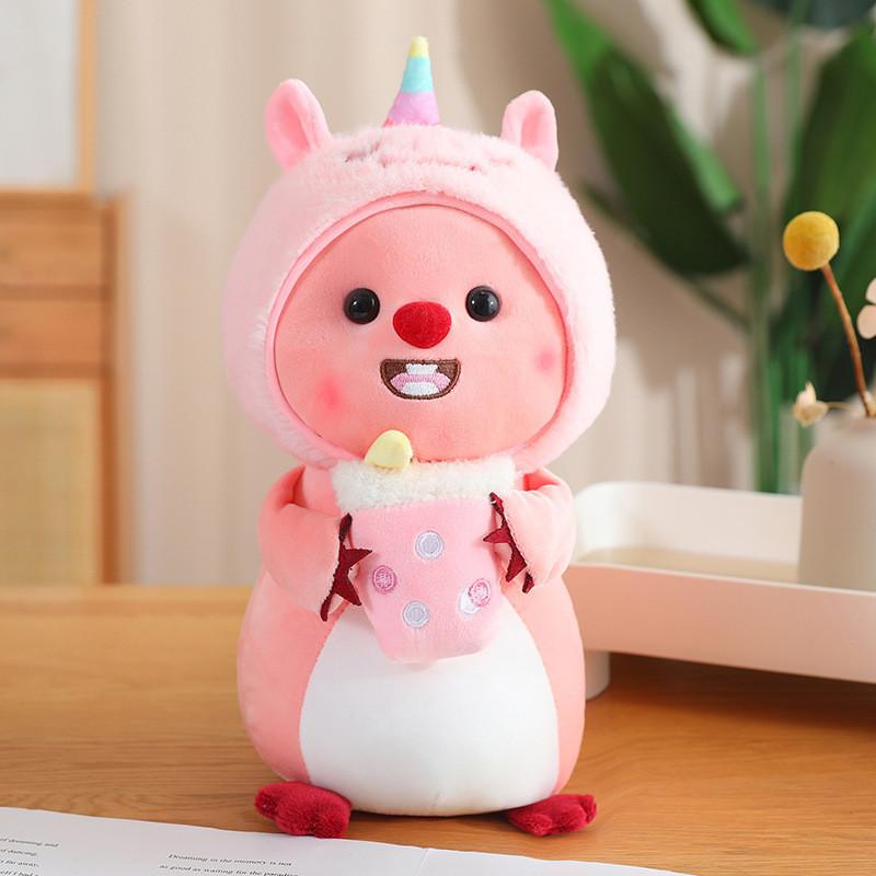 Cute Transforming Water Otter Milk Tea Plush Toy Doll For Girls Best Friends Gift