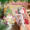 12/36 Pcs Wooden Christmas Dwarf Ornaments Set Hand Painted Unique Dwarf Elf Hanging Decorations Nordic Style Xmas Gift Tree