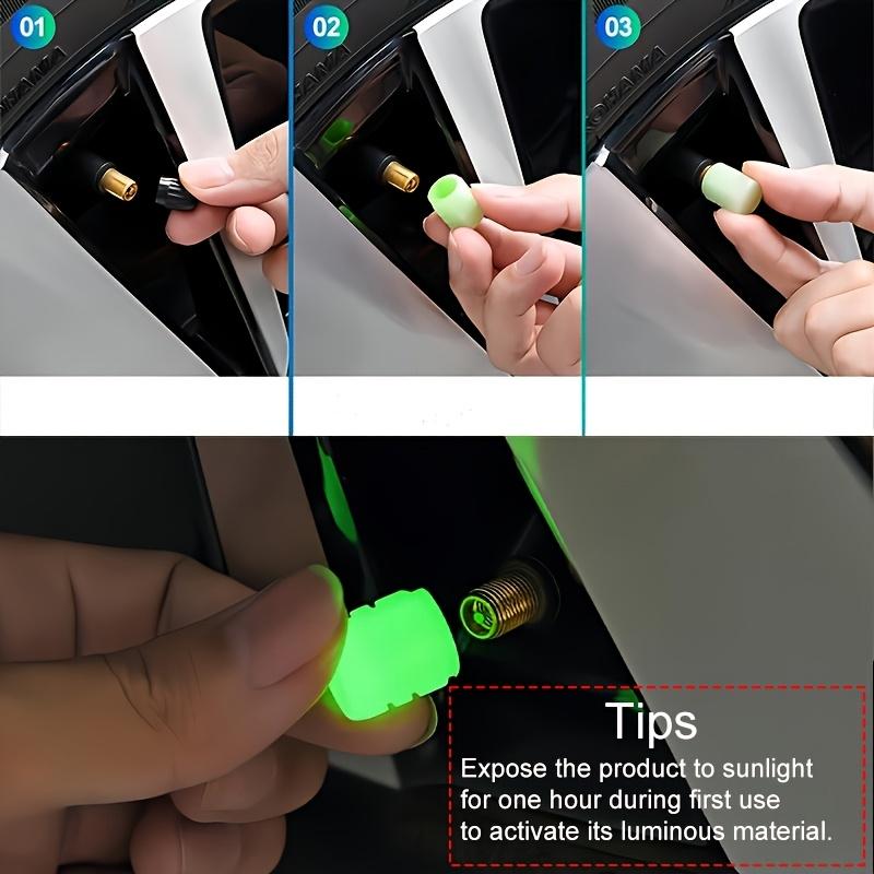 [40pcs Luminous Valve Caps] 40pcs Glow In The Dark Luminous Tire Valve Caps | for Cars, Motorcycles, Bicycles, Fluorescent Car Wheel Decoration