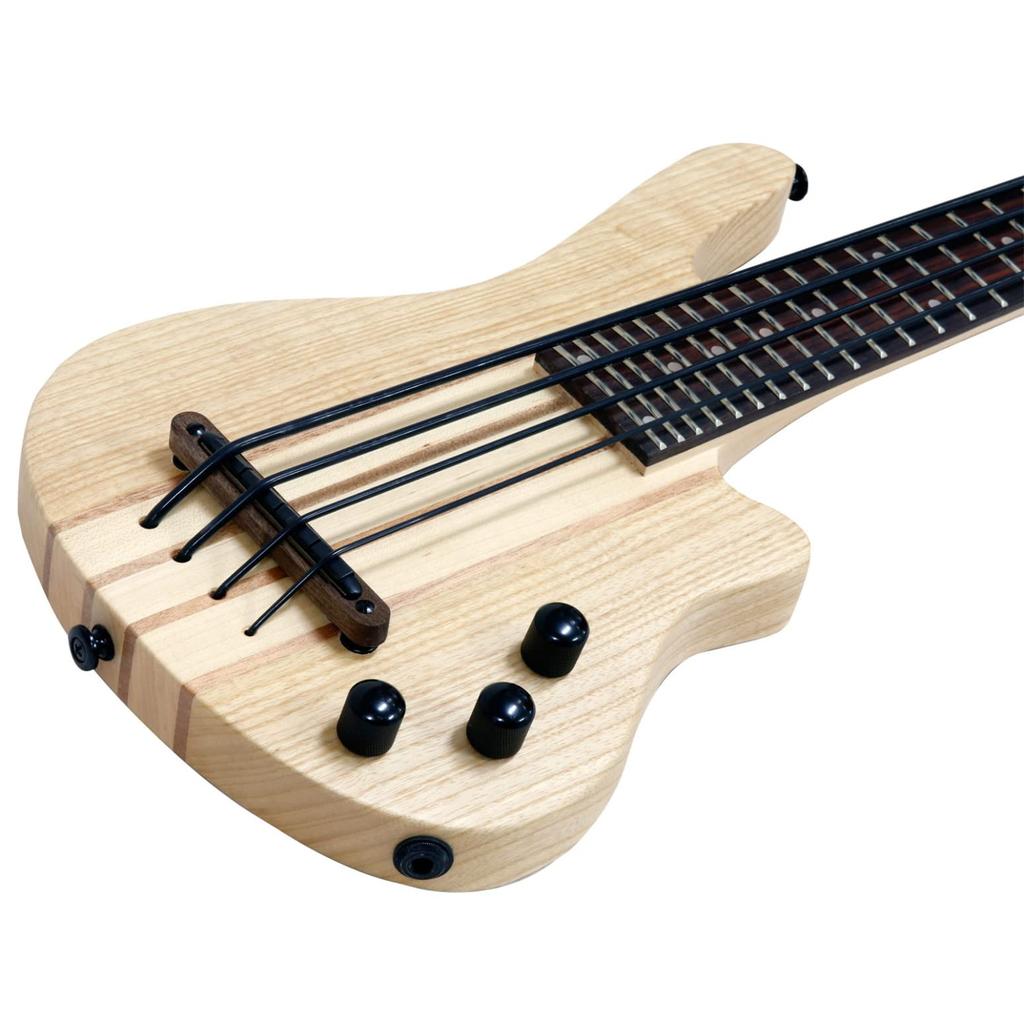 MAHALO Solid Body Ukulele Bass American Ash with Pickup MEB1PRO NAT